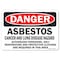 Signmission Sign, 7" H, 10" W, Plastic, Asbestos Cancer and Lung Disease Hazard Authorized Personnel, Landscape OS-DS-P-710-L-19269 - alternate 1